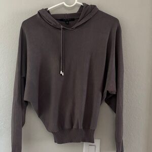 Cyrus Charcoal Hooded Top